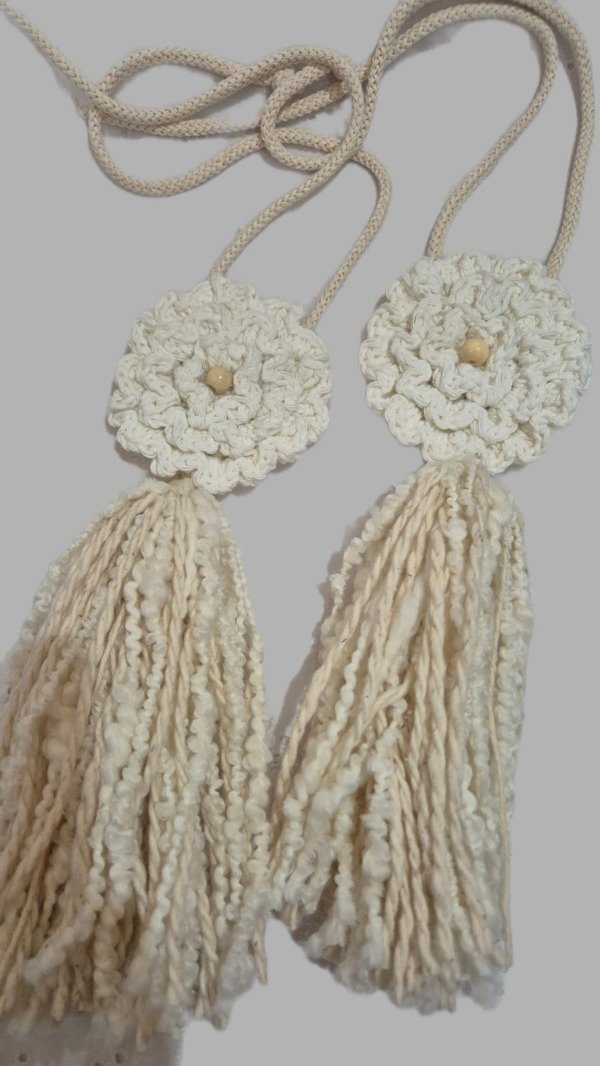 Producto - Sujeta cortina Flor petalos ( el par )