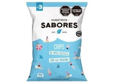 Producto - Chips de papas rústicas con sal marina Nuestros Sabores