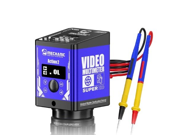 Producto - Camara Microscopio Trinocular con Multimetro Tester Mechanic Action 2 HDMI usb C