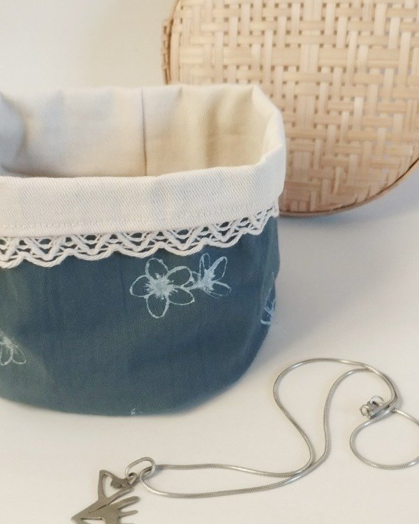 Producto - Organizador Sarah - Estampado Artesanal (azul) - 3
