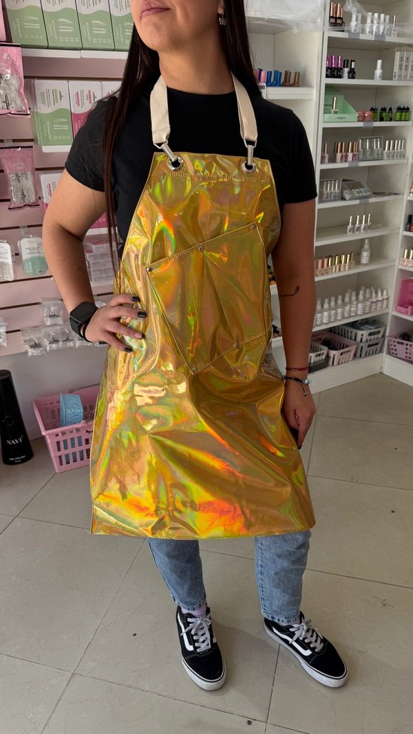 Producto - DELANTAL DORADO IMPERMEABLE Y REGULABLE