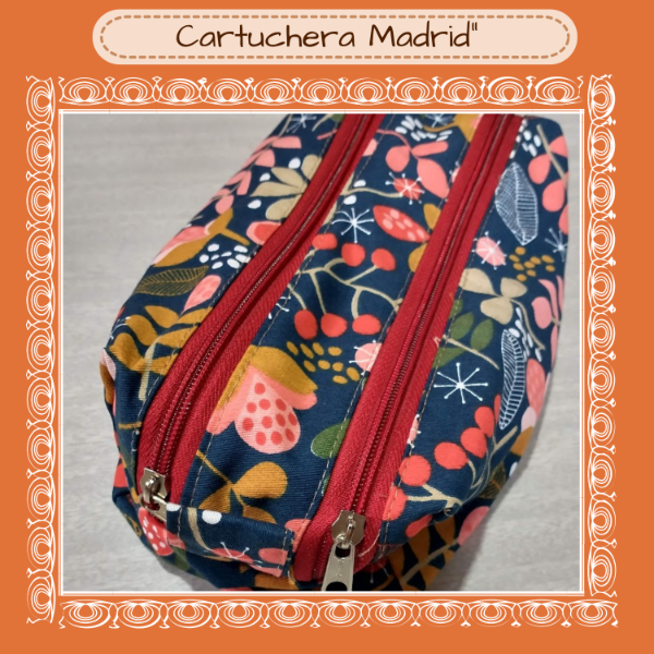Producto - Cartuchera Madrid "Flores" 2 cierres