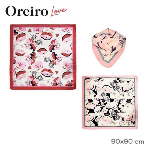 Producto - PAÑUELOS DE SEDA OREIRO 90x90cm LOVE 19194