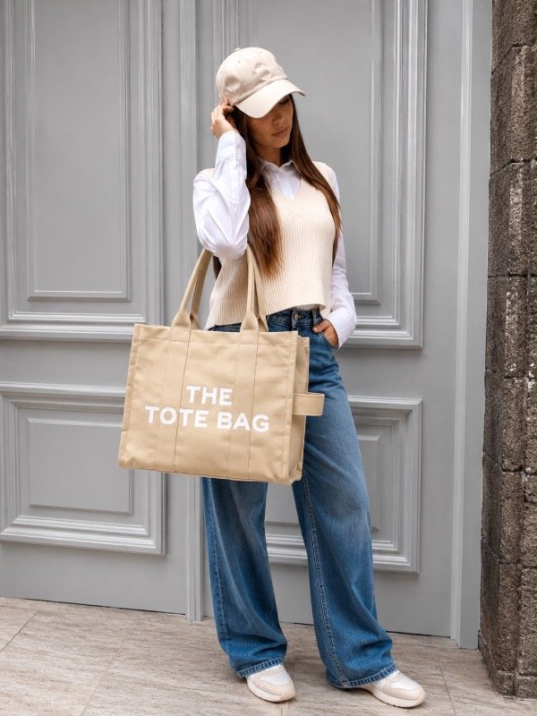 Producto - TOTE BAG LONA - BEIGE