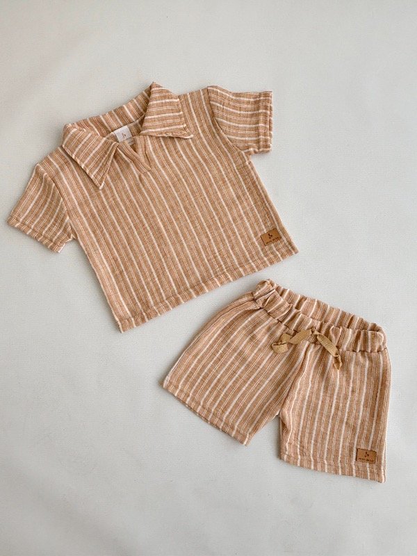 Producto - Conjunto Ciro rayado moka - 1