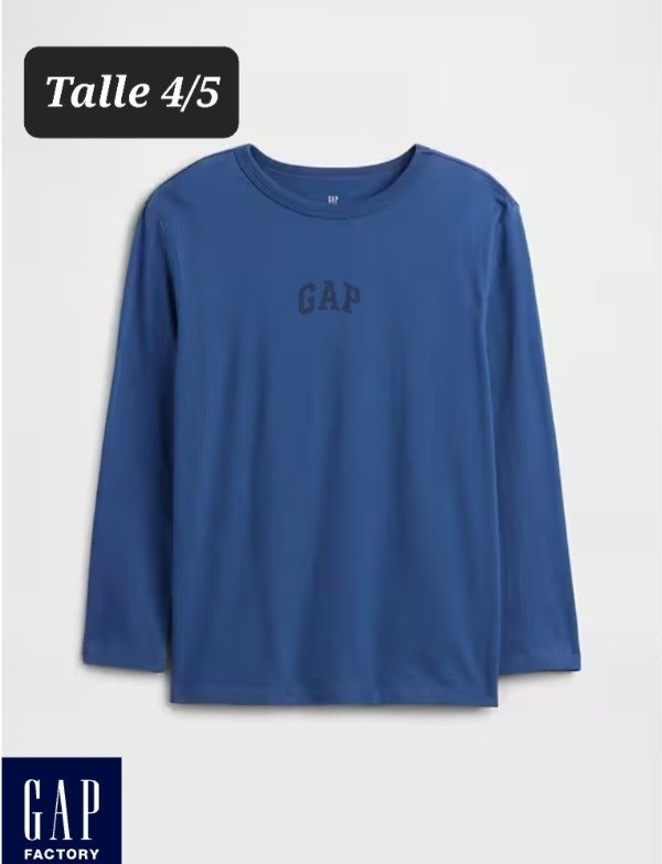 Producto - Remera manga larga gap talle 4/5 azul
