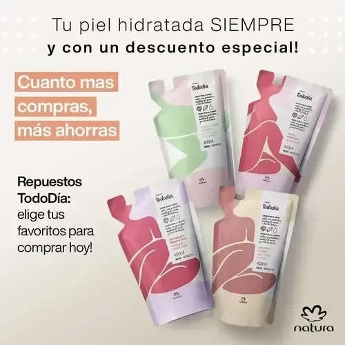 Producto - REPUESTO Crema Corporal 400ml (varias fragancias) - Natura Tododia