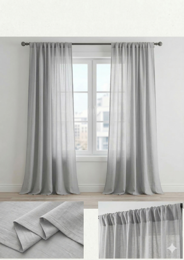 Producto - Cortina de ambiente Tusor dos paños 1.40x2.10