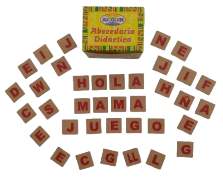 Producto - Abecedario con 100 letras de madera