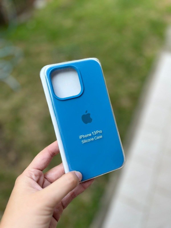 Producto - Iph 13 pro silicona case azul claro