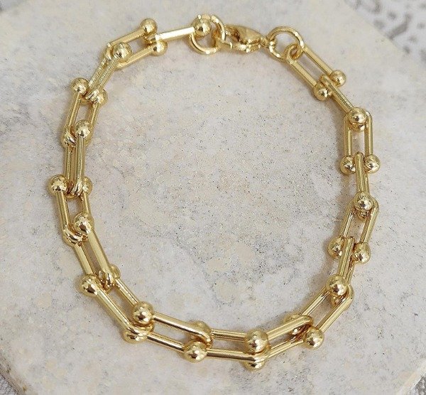 Producto - Pulsera estilo Tiffany dorado lisa - 1