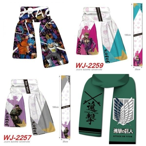 Producto - Bufandas De Pana (Jujutsu, Dragon Ball, Shingeki) Ingrese para elegir