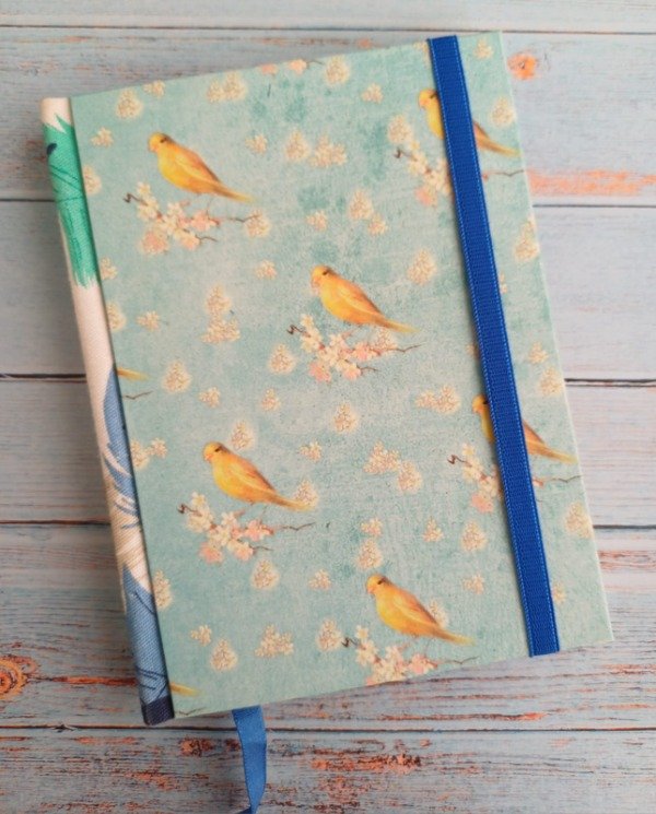 Producto - Cuaderno Mini (A6) Liso Pajaritos