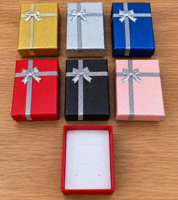 Producto - Cajas 5x8cm para cadenas, aros y anillos x12 cajas