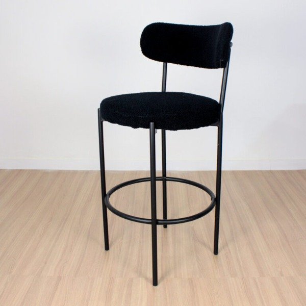 Producto - BANQUETA SIENNA TELA BOUCLE NEGRA - 2