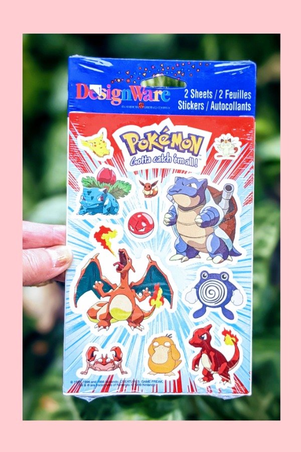 Producto - Planchas de stickers Pokémon retro