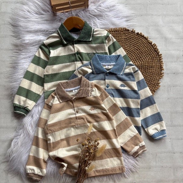 Producto - Chomba Liam color CELESTE talles hasta 3/4 años