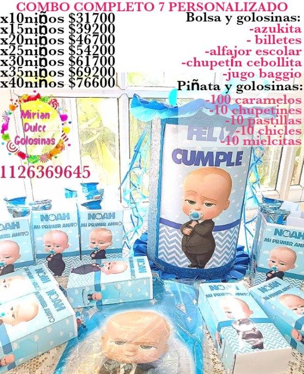 Producto - Combo cumpleaños 7 jefe en pañales