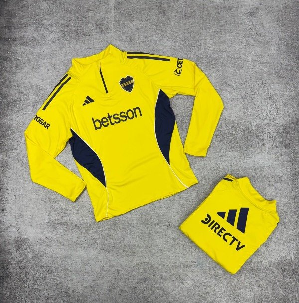 Producto - Buzo Medio Cierre Boca Amarillo 2025