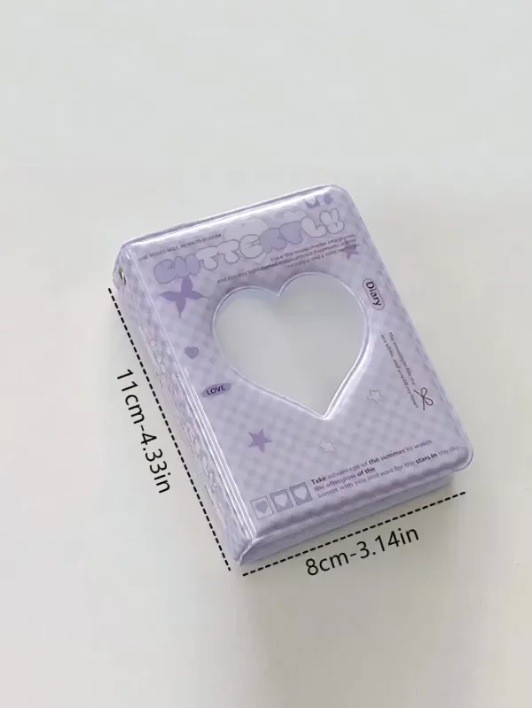 Producto - Mini binder lila con tapa de corazon+
