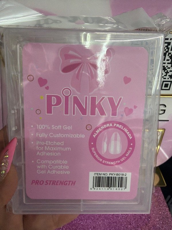 Producto - Tips para soft gel pinky almendras prelimadas x120 unid