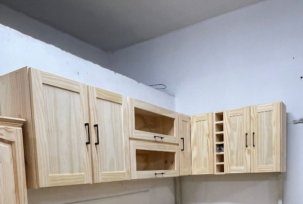 Producto - ALACENA ESQUINERA EN L DE PINO