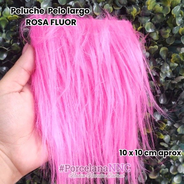 Producto - Peluche pelo largo para DUENDE Rosa Fluor