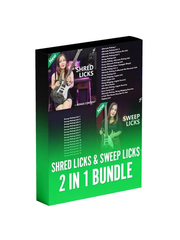 Producto - 2 in 1 Shred Licks, Sweep Picking Licks