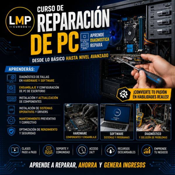 Producto - Curso Reparacion de PC - Notebook