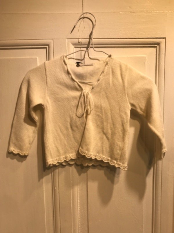 Producto - Saco MAGDALENA ESPOSITO blanco de lana- Talle 24 meses- PRECIO: 9x