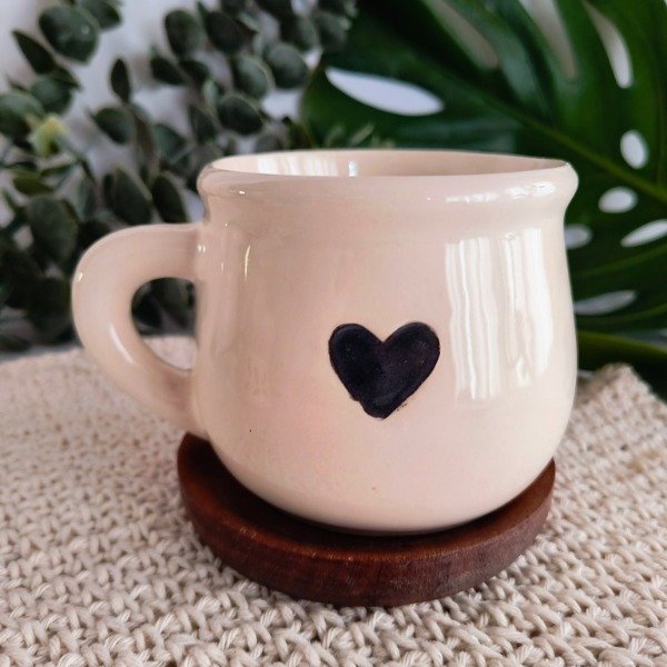 Producto - Taza corazon negro