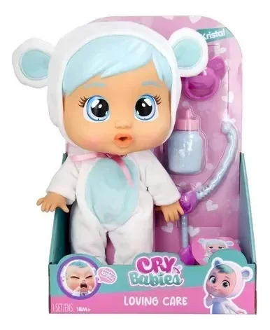 Producto - Muñeca Cry Babies Loving Care kristal Bebes Llorones