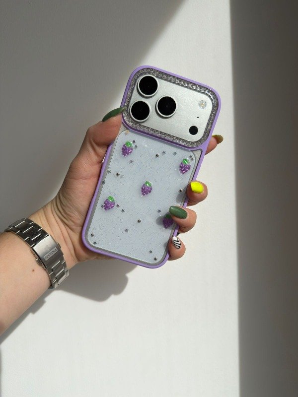 Producto - Case charms strass uvas lila
