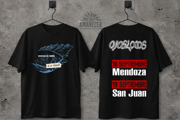 Producto - Remera Ojos Locos Gira Cuyo 2026