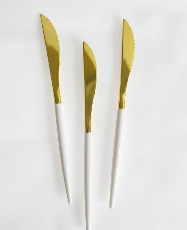 Producto - PACK CUBIERTOS DORADOS CON MANGO BLANCO X 30 - 3