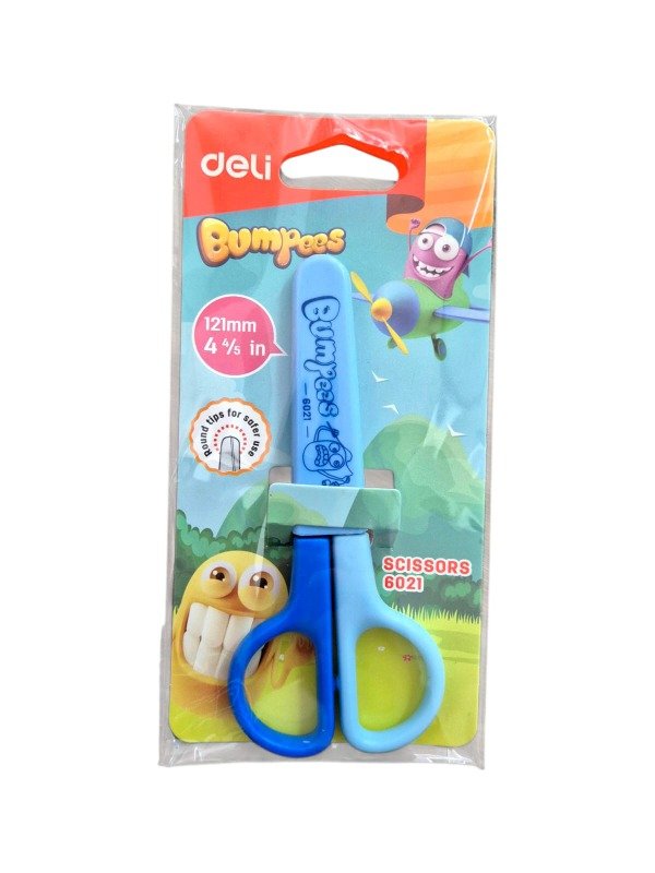 Producto - Tijera Deli Bumpees Con Funda 12cm - Azul