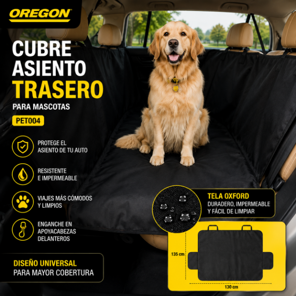 Producto - Cubre Asiento Trasero Para Mascotas Oregon - 0