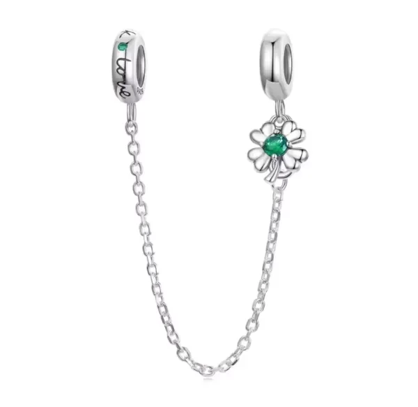Producto - Charm trebol cadena de seguridad