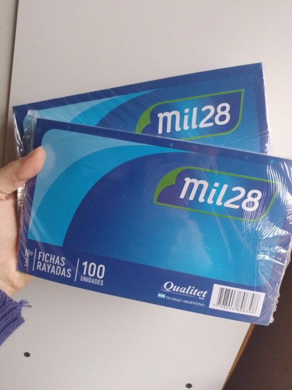 Producto - Fichas n3 x 100 hojas