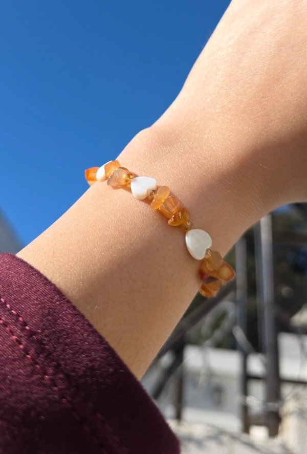 Producto - Pulsera Corazones Cornalina