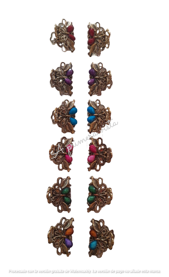 Producto - Broches dorados medianos p/par