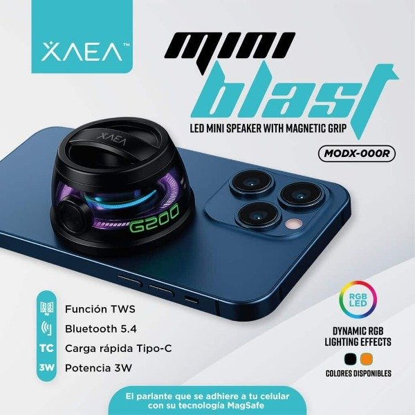Producto - PARLANTE BLUETOOTH MINI BLAST XAEA RGB