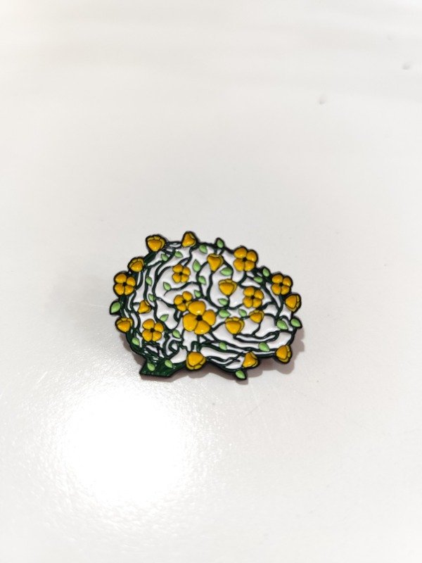 Producto - Pin Cerebro Flores 2