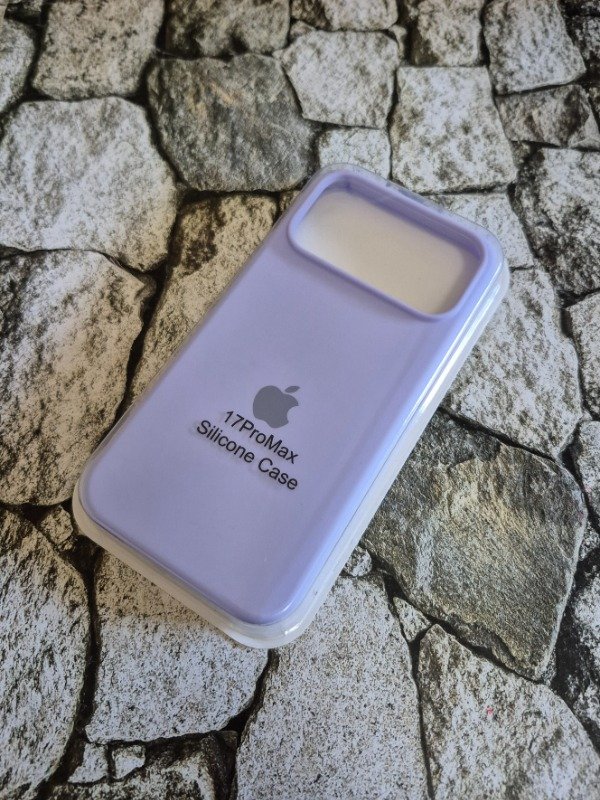 Producto - Funda silicone case logo Iphone 17 Pro Max lila