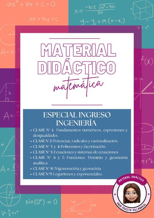 Producto - MATEMÁTICA PARA INGRESO. INGENIERÍA.