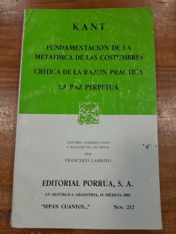 Producto - Fundamentación de la metafisica de las costumbres - Immanuel Kant