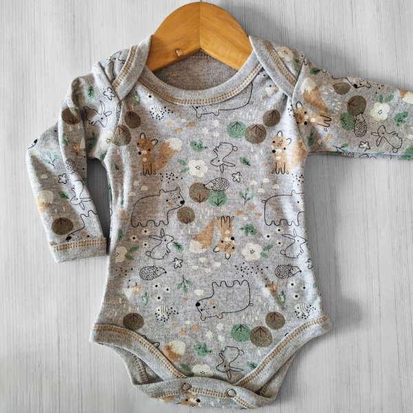 Producto - Body Gris con Animalitos ML