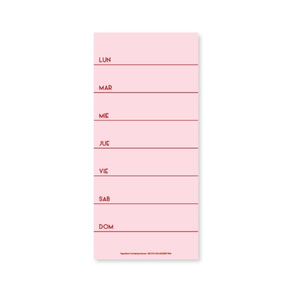 Producto - Block SEMANAL Rosa