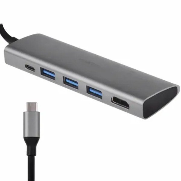 Producto - Generica HUB Moxom MX-HB02 - 3xUSB/USB-C/HDMI - Gris