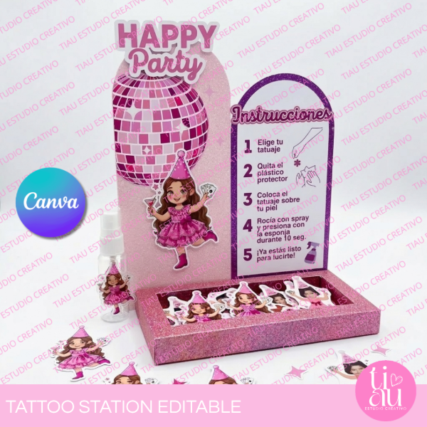 Producto - TATTOO STATION - EDITABLE EN CANVA